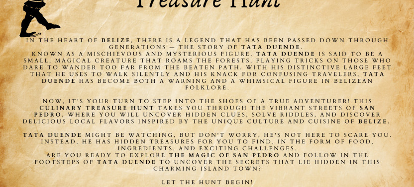 Interactive Food Tour & treasure Hunt adventure San Pedro Belize