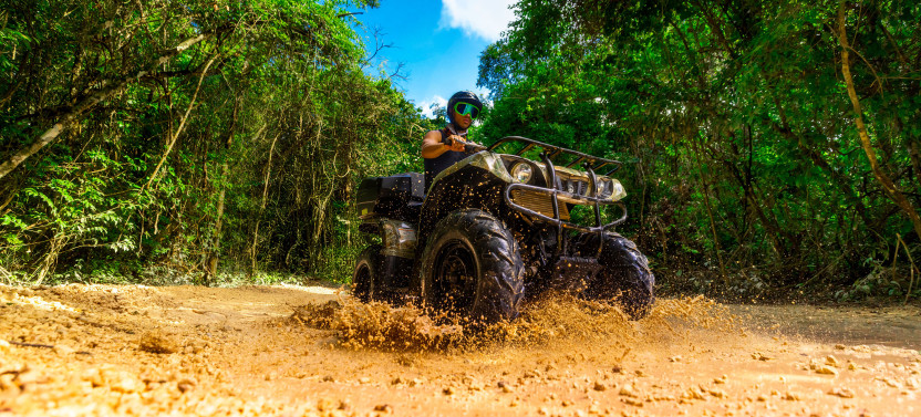 Extreme Adventuring Park with Shared ATV, Ziplines, Cenote, Tequila Tasting