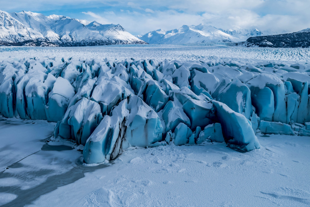 Alaskan Flightseeing Route: Triumvirate Glacier & Mt. Spurr Volcano