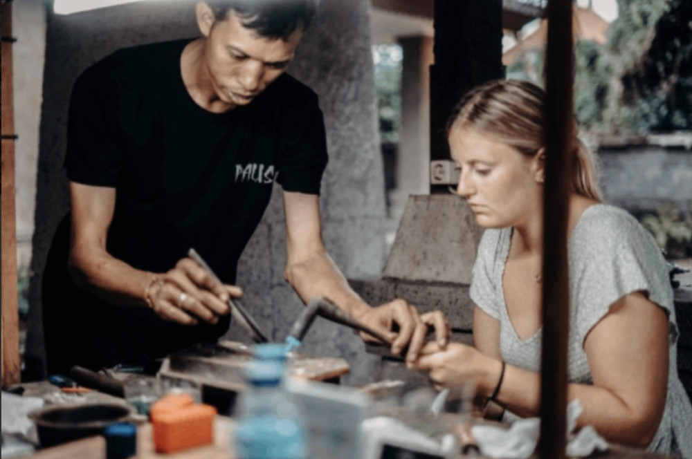 Silver Jewelry Making Class with Monkey Forest, Temple & Waterfall Tour