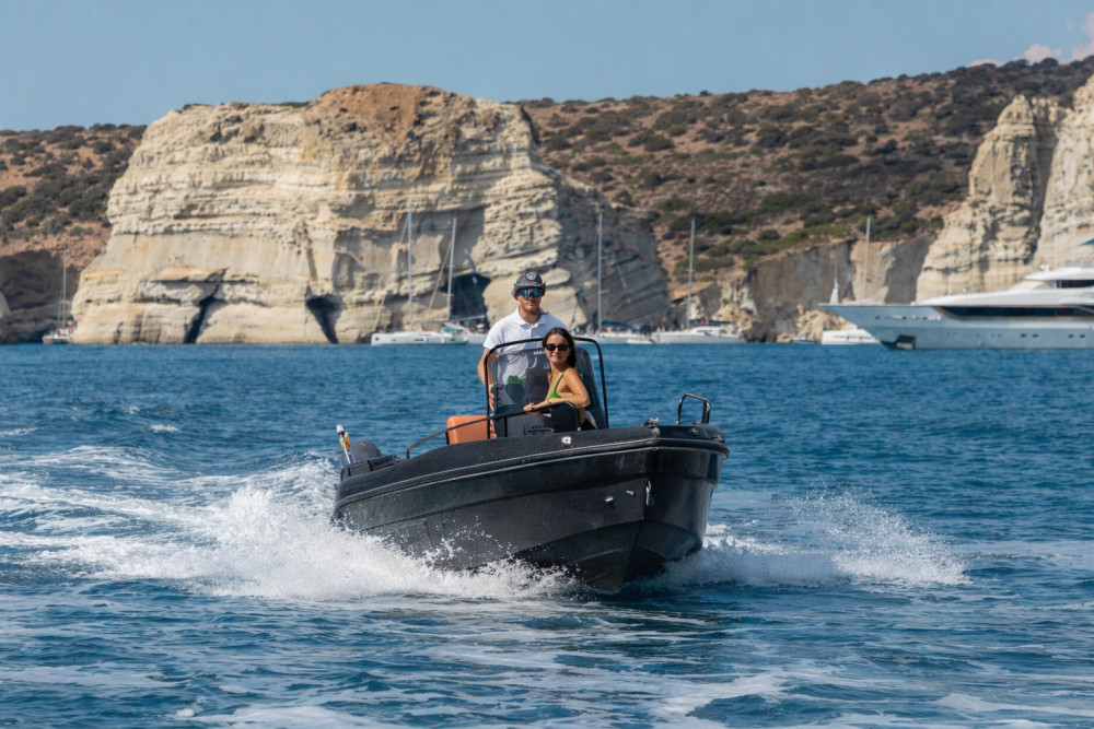 Luxury Private Boat Rental in Milos (Poseideon Blue Water 170)