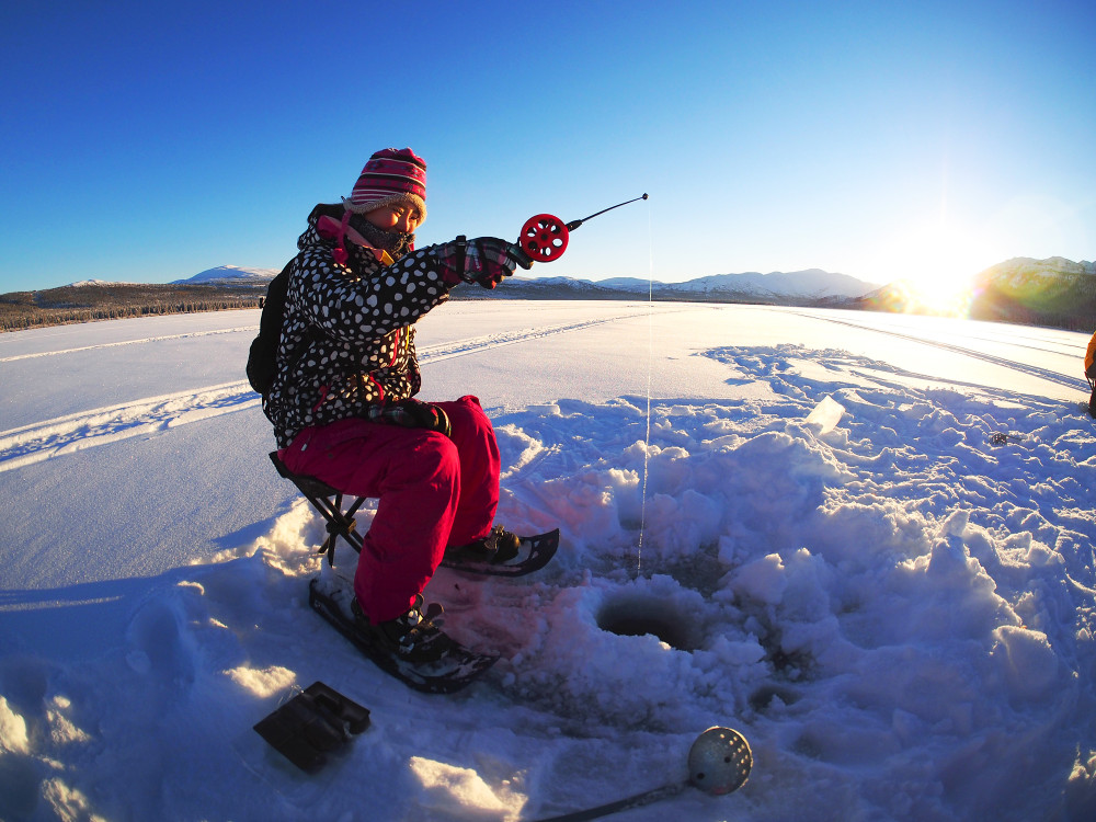 Half-Day Arctic Ice Fishing & Snowshoeing Adventure in Yukon