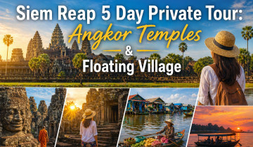 A picture of Siem Reap 5 Day Private Tour: Angkor Temples & Floating Village