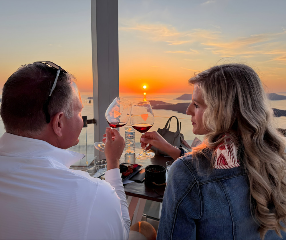 Santorini Private Wine Tour: 3 Wineries, 12 Tastings & Caldera Sunset