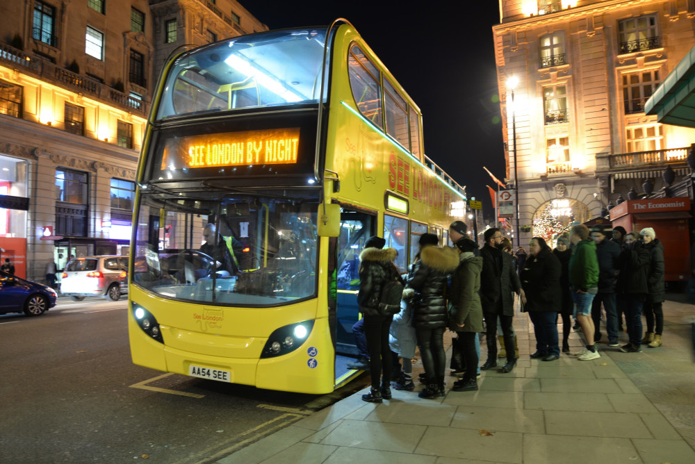 London: Night Bus Tour and Single River Trip
