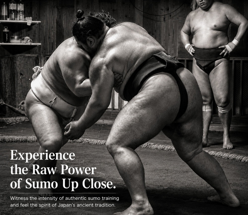 Find Your Favorite Wrestler at Morning Sumo Practice