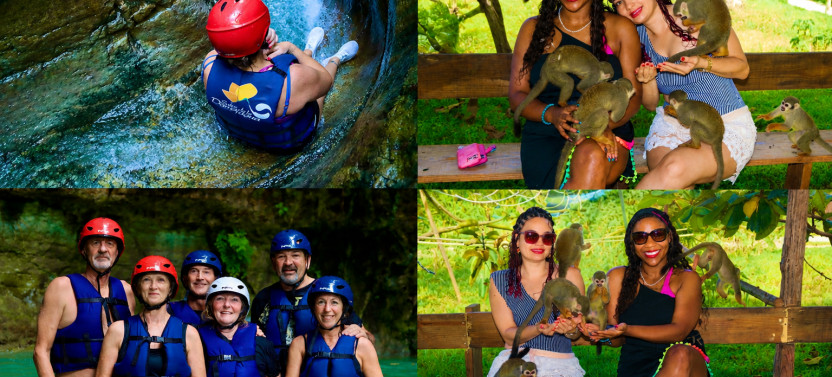 Damajagua Waterfalls, Monkey Home & Dominican Typical Food