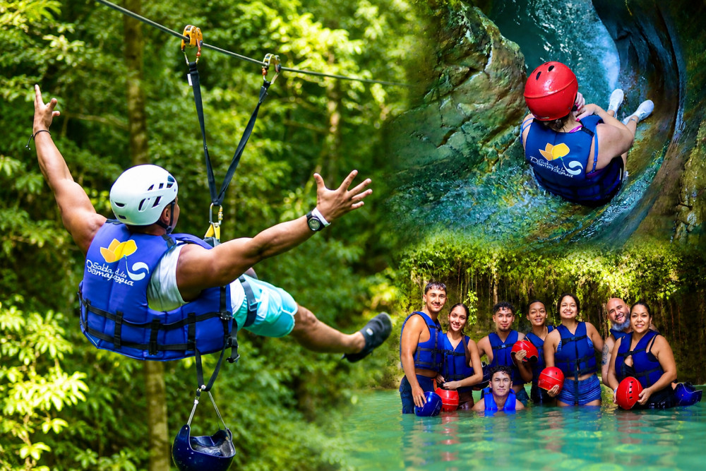 Puerto Plata/Amber Cove: Zipline and Waterfalls with Lunch