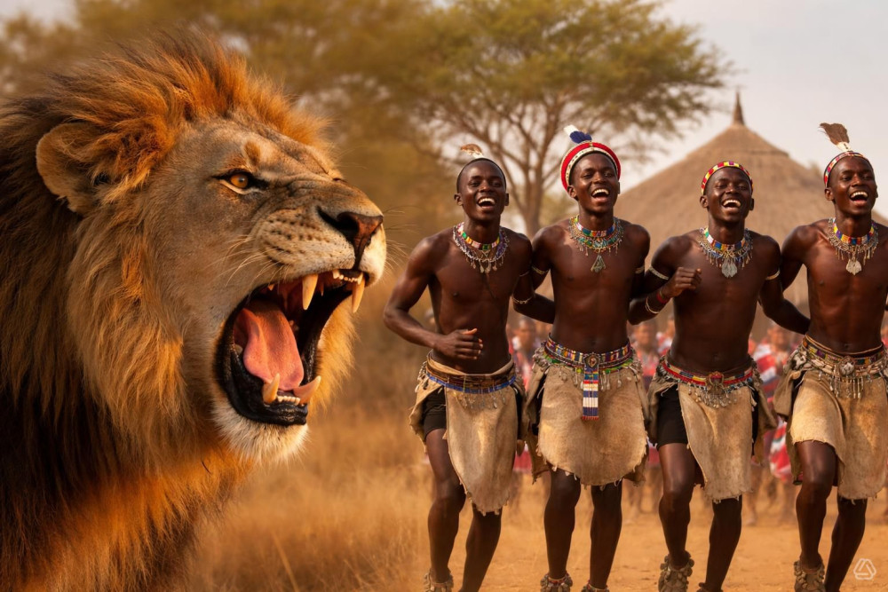 Lion Safari and Cultural Village Experience from Johannesburg