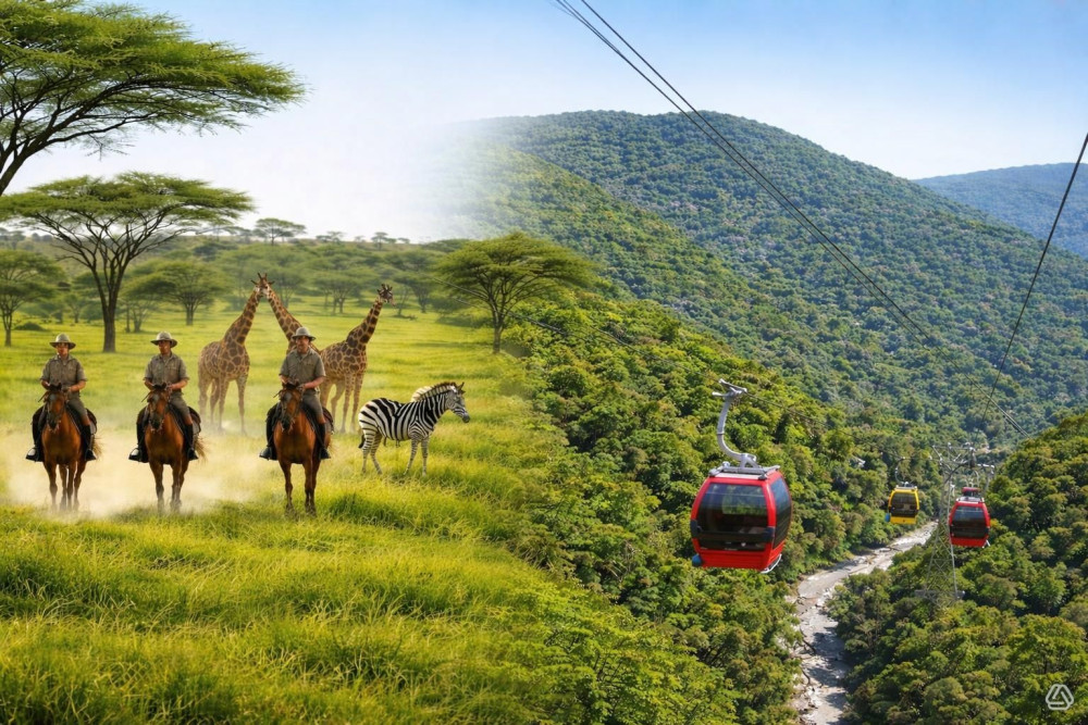 Horseback Safari and Cable Car Tour from Johannesburg