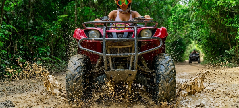 ATV Wild Pass with Single ATV, Ziplines, Cenote & Tequila Tasting