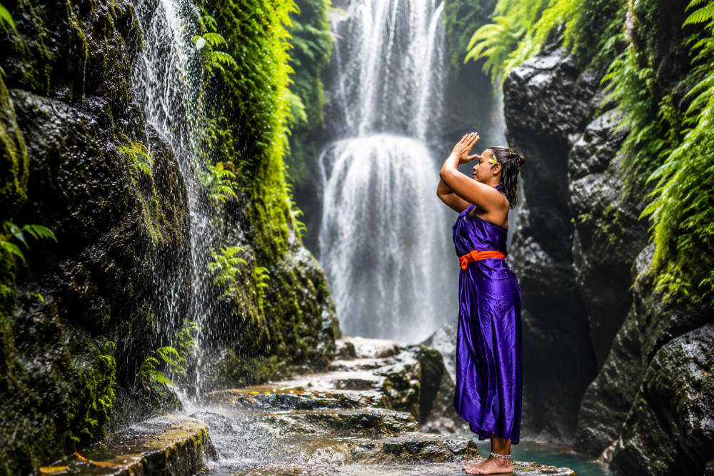 Holy Bath at Beji Gria Waterfall
