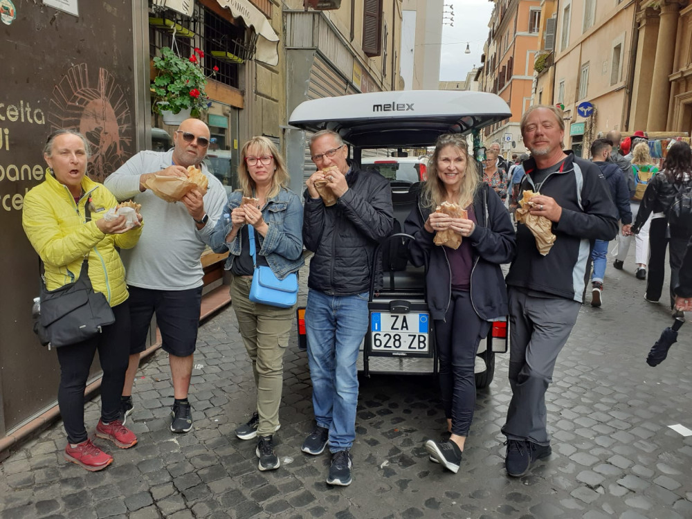 Rome Full-Day Golf Cart Tour with Arancini or Suppli