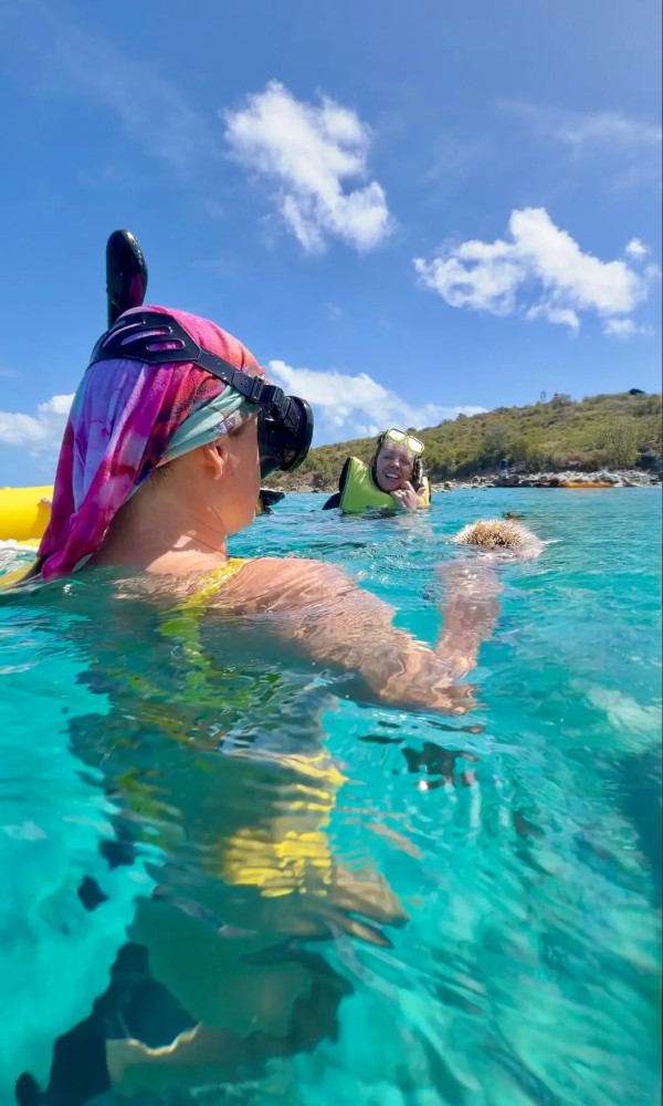 St Thomas Luxury Catamaran Sail & Turtle Snorkel Half Day
