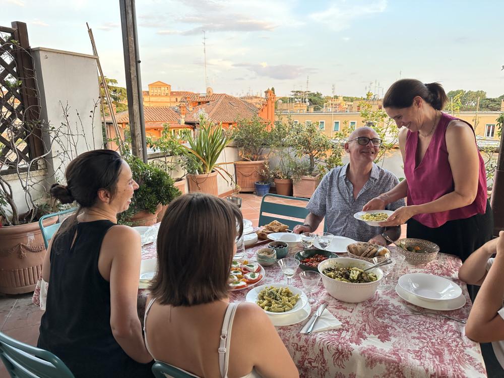 Private Rome Cooking Class in a Roman Penthouse with Rooftop Views
