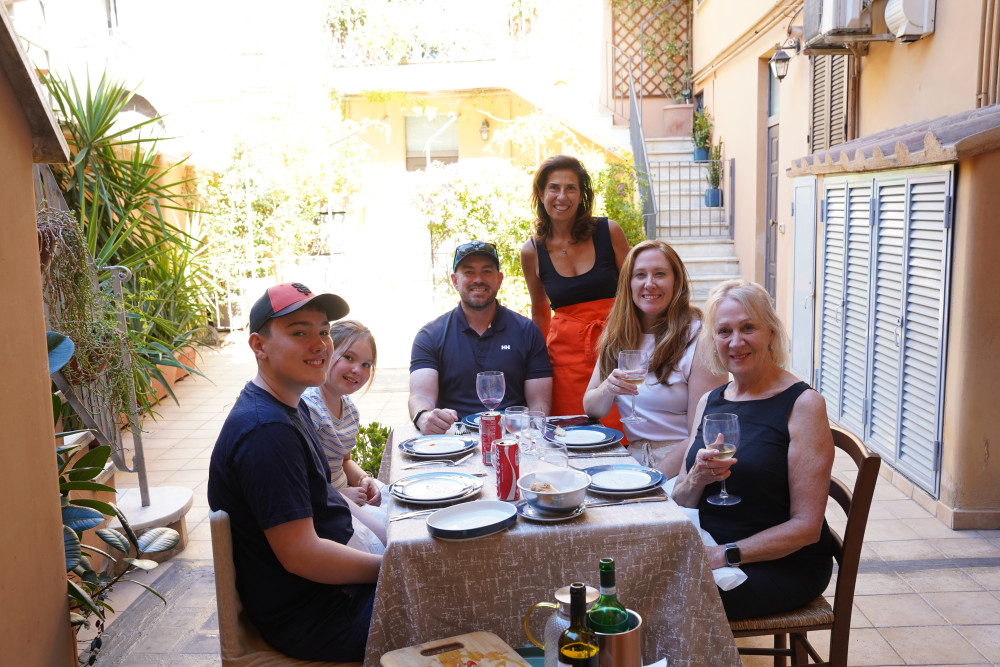 Authentic Rome: Private Golf Cart Experience & Home Dining
