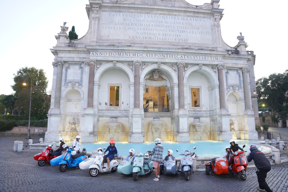 Rome: Golden Hour & After Dark Vespa Sidecar with Trevi Fountain