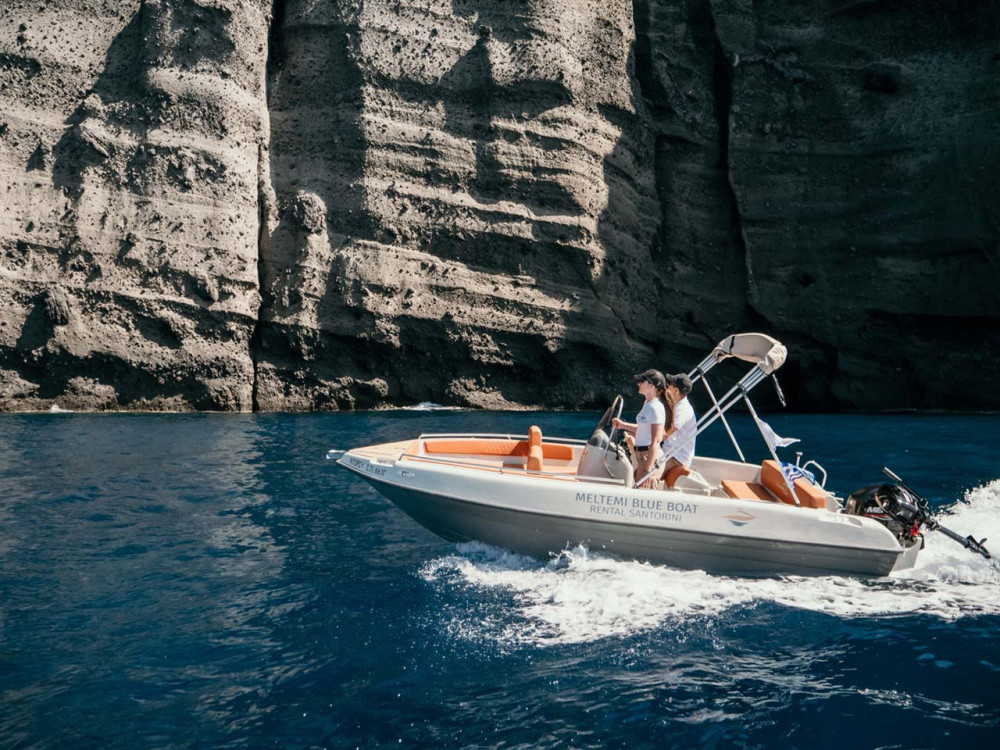 Meltemi Blue Boat Santorini