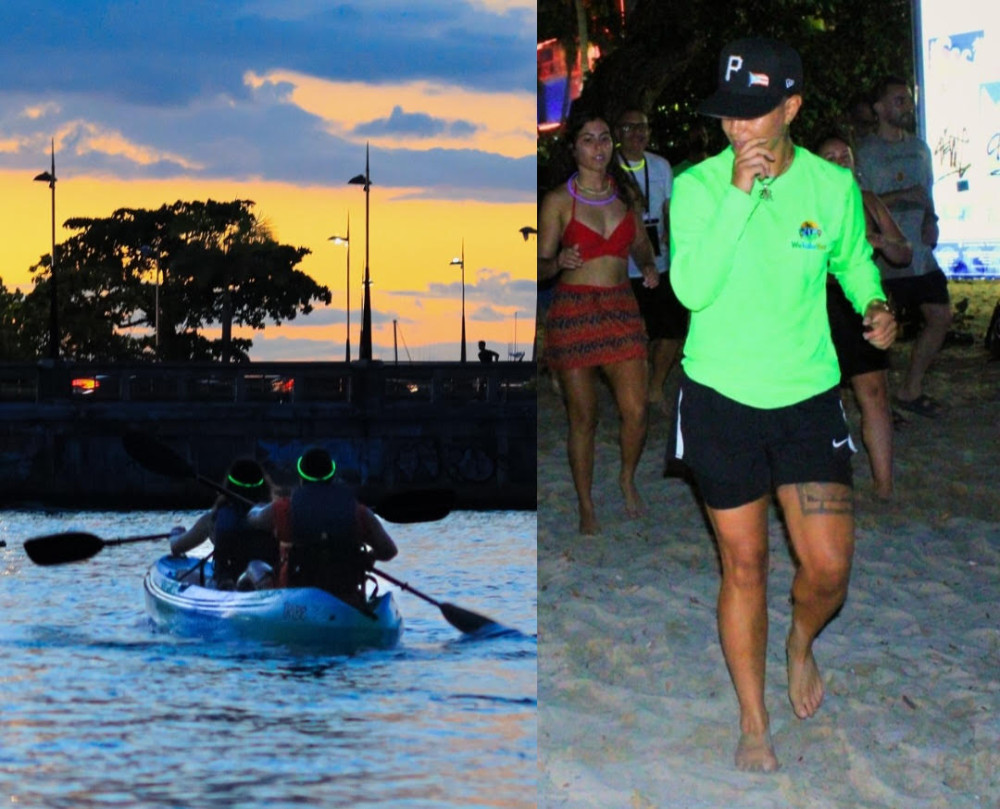 San Juan Glow Kayak Tour & Sunset Salsa Dance at Condado Beach