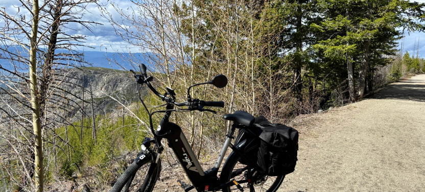 Self Guided E-Bike Myra Canyon with VW Electric Vehicle Transfer