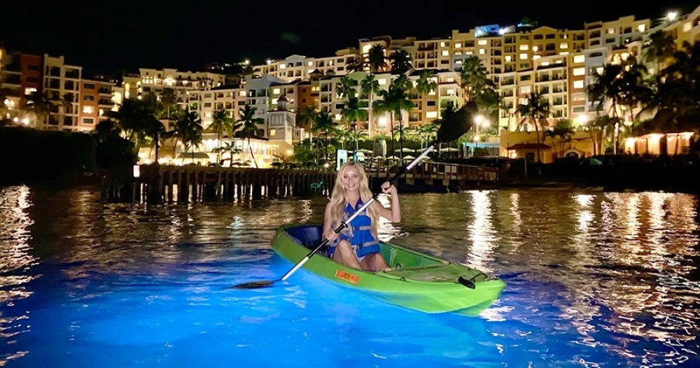 Night Kayak Adventure with LED Illumination and Sea Life Viewing
