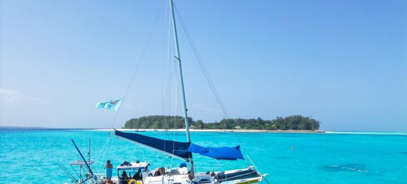 Zanzibar Private Full Day Catamaran to Mnemba Atoll Open Bar