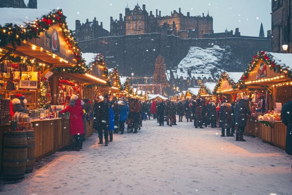 Festive Edinburgh, Christmas Market & Botanic Gardens Private Day Tour