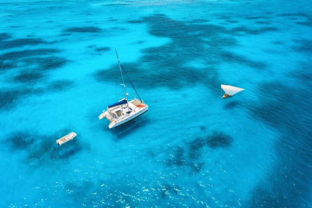 Mnemba Island Private Catamaran with Full Day Snorkeling