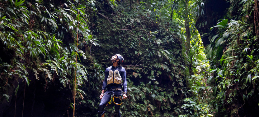 Dominica Canyoning Adventure to Hidden Waterfalls and Cathedral Falls