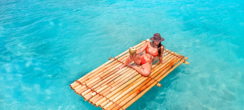 Bamboo Raft Photoshoot with Videos, Shots And Cocktails