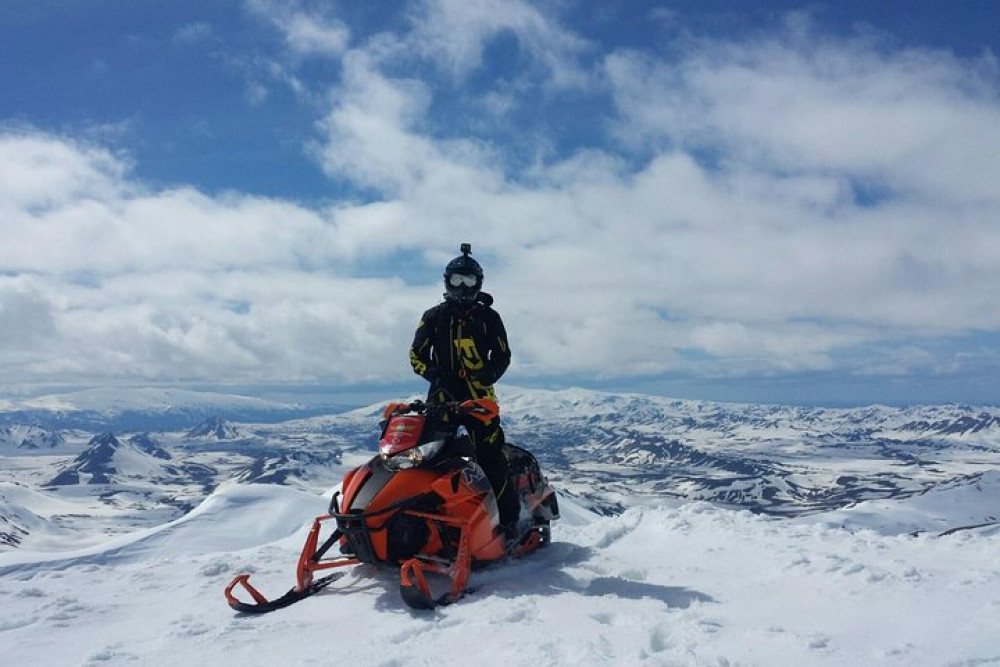 Guided Highland Snowmobile Adventure on Eyjafjallajökull Glacier
