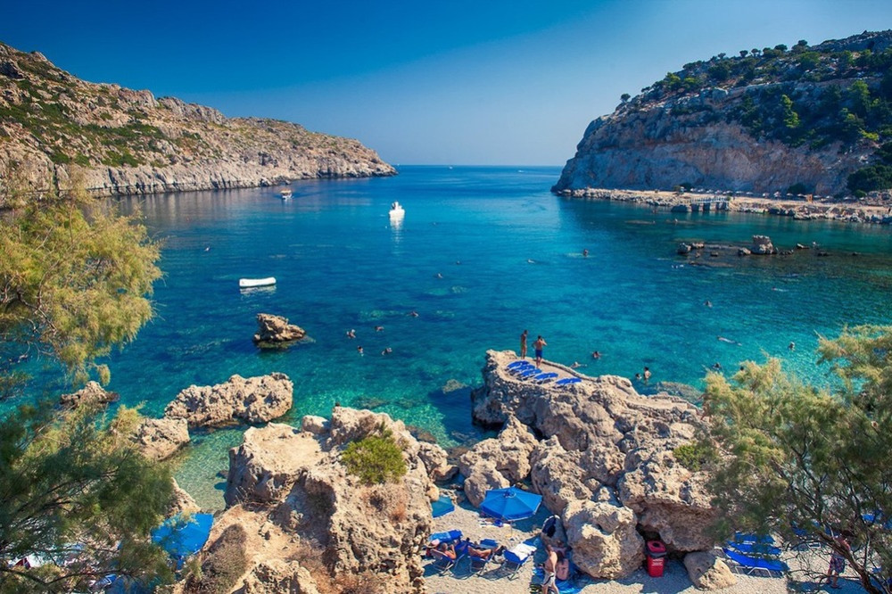 Rhodes Day Cruise With Cave Exploration, Snorkeling and Buffet Lunch