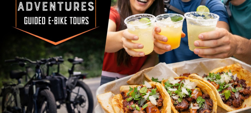 E-Bike Tour with Tacos, Margaritas & History in Clayton