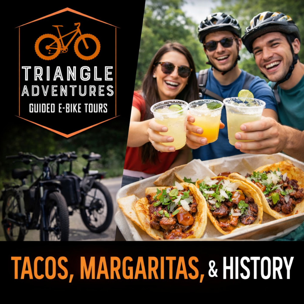 E-Bike Tour with Tacos, Margaritas & History in Clayton
