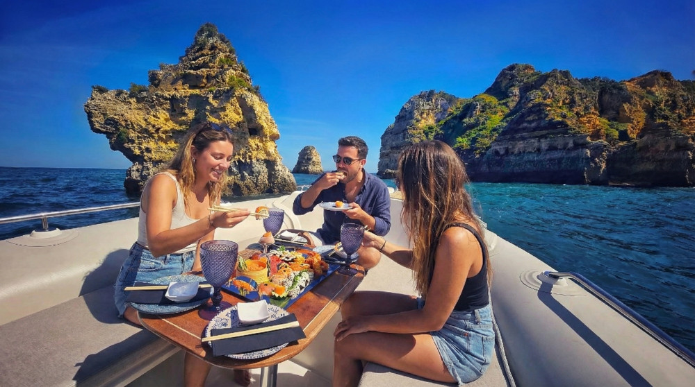 Exclusive Onboard Sushi in Ponta Da Piedade in Lagos (Algarve)