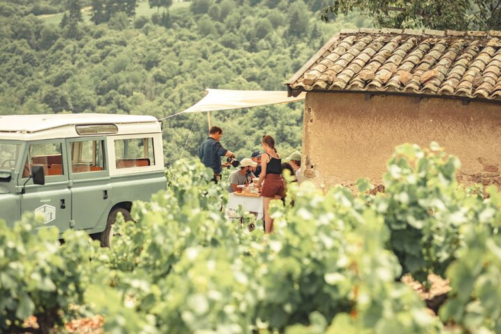 Private Beaujolais Wine Crus Tour by Vintage Land Rover from Lyon