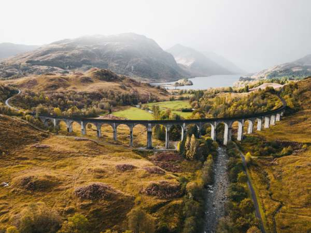 Scottish Highlands and Glenfinnan Viaduct from Edinburgh