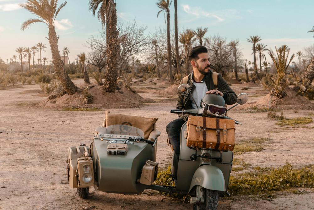 Vintage Sidecar Escape to a Lakeside Farmhouse