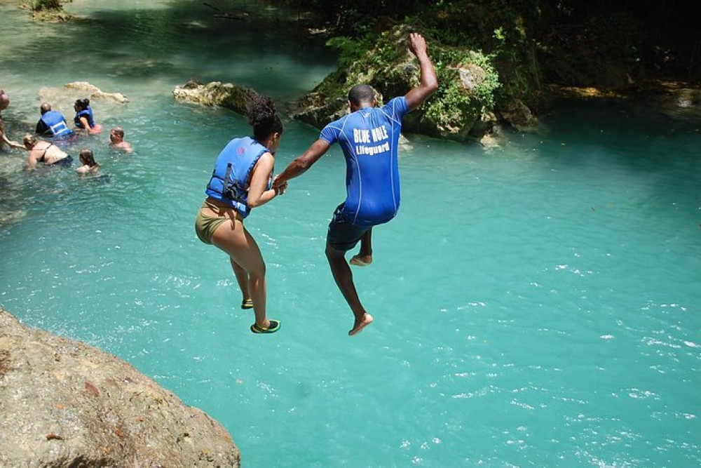 Blue Hole, Secret Falls & Dunns River Falls Combo Tour From Falmouth Hotels