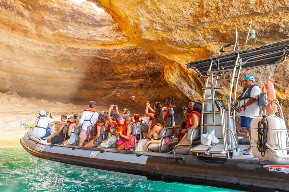 Benagil Cave RIB Boat Adventure with Algarve Coastline from Portimão