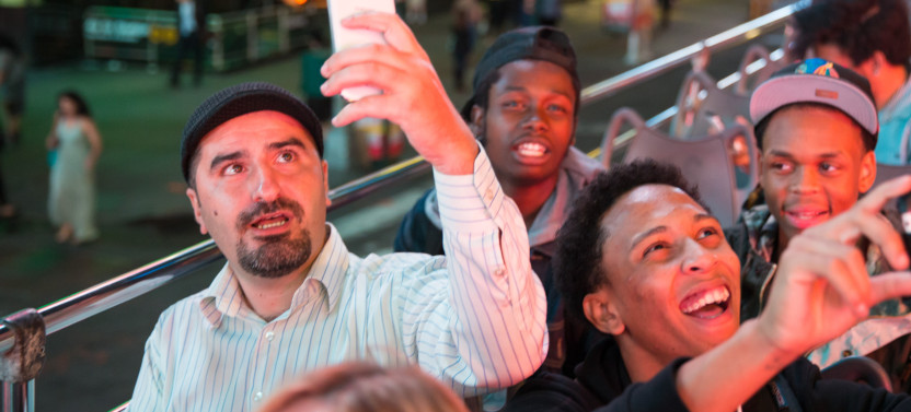 NYC Night Tour: 2 Hour Live-Guided Panoramic Night Tour by Open-Top Bus