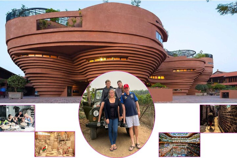 Half-Day Vintage Jeep Tour to Bat Trang Pottery Village from Hanoi