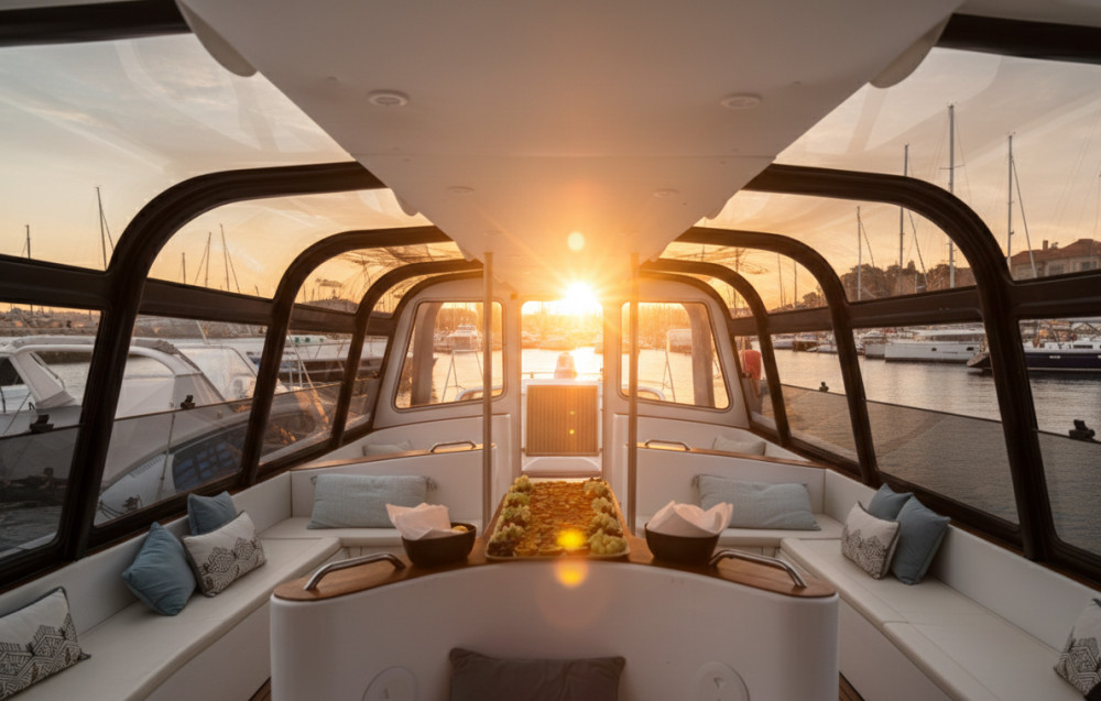 Lisbon: Private Sunrise Cruise on a Luxury Boat