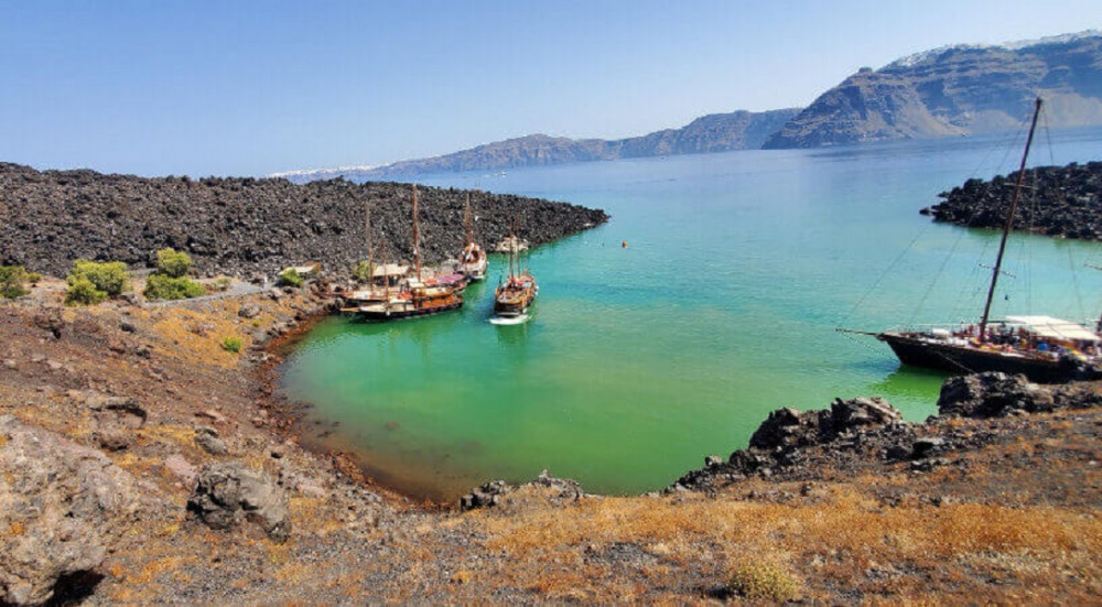 Santorini Volcano & Thirassia Sunset Dinner Cruise - Fira (Santorini ...