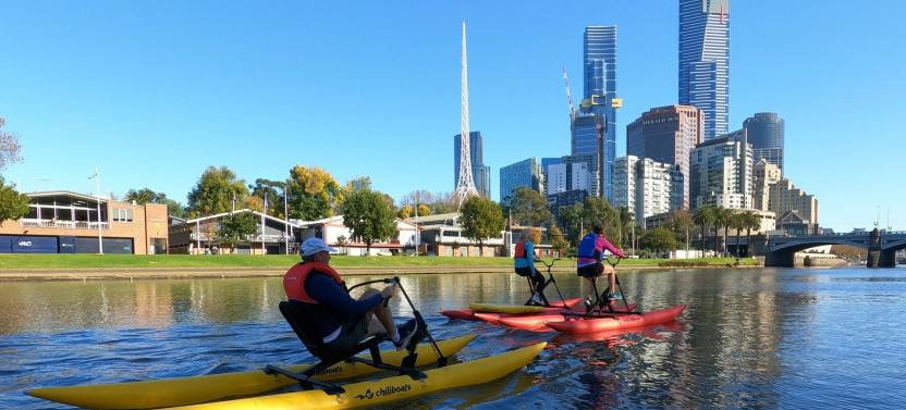 Guided Melbourne Yarra River Extended Waterbike Tour