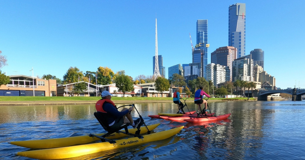 Guided Melbourne Yarra River Extended Waterbike Tour