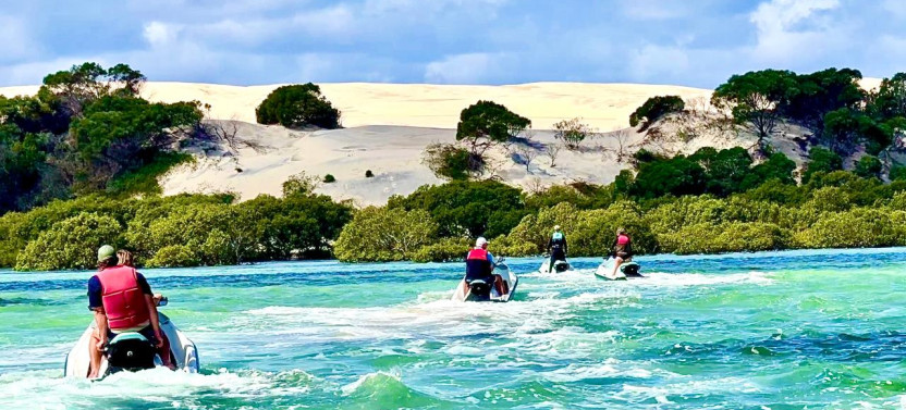 Moreton Bay Jet Ski Safari to Kooringal Island from Brisbane