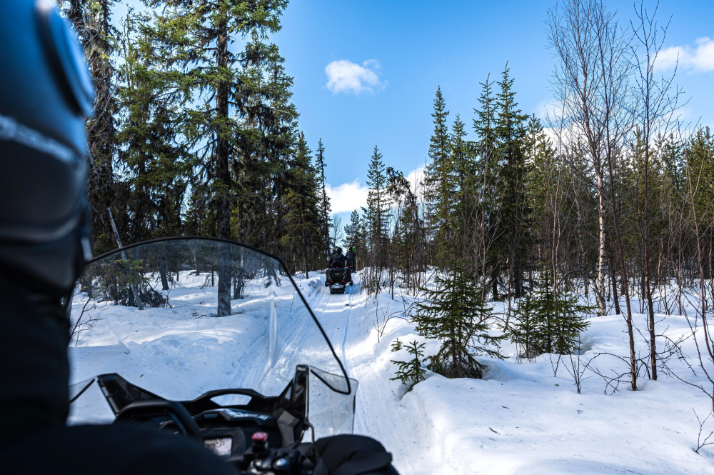 Snowmobile Arctic Wilderness Tour with Cabin Lunch Stop
