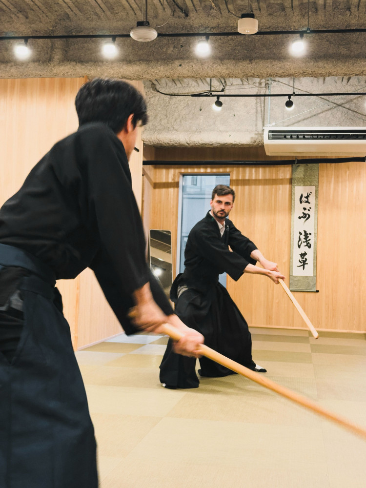 Katana Training on Tatami Floor: Small Group Experience