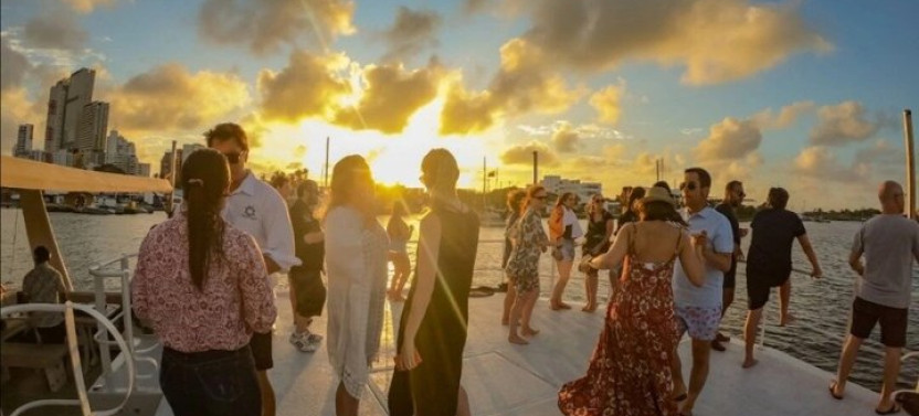 Cartagena Sunset Party Catamaran Open Bar and DJ